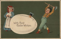 With Best Easter Wishes Postcard