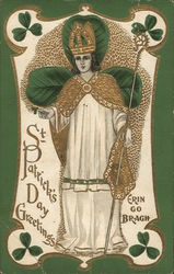 St. Patrick, Patron Saint of Ireland Postcard