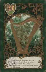 Irish Harp Postcard