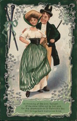 Irish Couple St. Patrick's Day Postcard Postcard Postcard