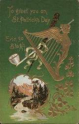 To greet you on St. Patrick's Day: Erin go Bragh Postcard