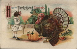 Hearty Thanksgiving Greetings Children Postcard Postcard Postcard