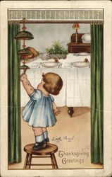 Thanksgiving Greetings Children Postcard Postcard Postcard