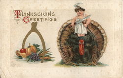 Thanksgiving Greetings Postcard