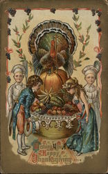 Wishing You a Happy Thanksgiving Children Postcard Postcard Postcard