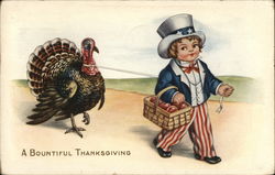 A Bountiful Thanksgiving Children Postcard Postcard Postcard