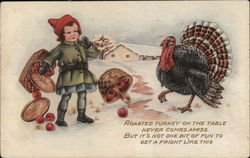 Turkey Scare Turkeys Postcard Postcard Postcard