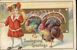 Thanksgiving Greetings Turkeys Postcard Postcard Postcard