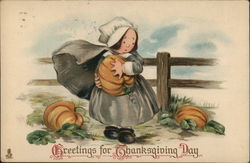 Greetings for Thanksgiving Day Postcard