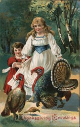 Thanksgiving Greetings Children Postcard Postcard Postcard