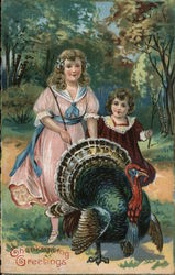 Thanksgiving Greetings Children Postcard Postcard Postcard