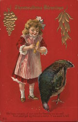 Thanksgiving Blessings Turkeys Postcard Postcard Postcard