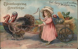 Thanksgiving Greetings Children Postcard Postcard Postcard