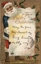 A Merry Christmas Santa Claus Postcard Postcard Postcard