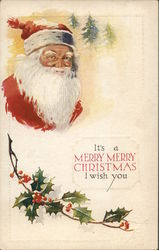 It's A Merry Merry Christmas I Wish You Santa Claus Postcard Postcard Postcard