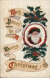 May Yours Be a Merry Christmas Santa Claus Postcard Postcard Postcard