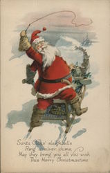 Santa and His Sleigh Santa Claus Postcard Postcard Postcard