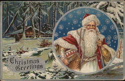 Christmas Greeting Santa Claus Postcard Postcard Postcard