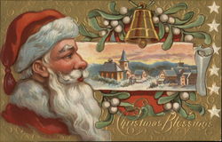 Christmas Blessings Santa Claus Postcard Postcard Postcard