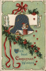 With Best Christmas Wishes Santa Claus Postcard Postcard Postcard