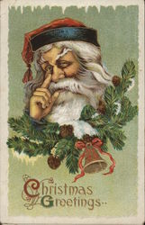 Christmas Greetings - Santa Claus Postcard