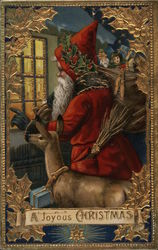 A Joyous Christmas Santa Claus Postcard Postcard Postcard