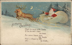 A Merry Christmas Santa Claus Postcard Postcard Postcard