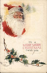 It's A Merry Merry Christmas I Wish You Santa Claus Postcard Postcard Postcard