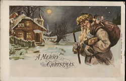 A Merry Christmas Santa Claus Postcard Postcard Postcard