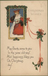 Christmas Wishes Santa Claus Postcard Postcard Postcard