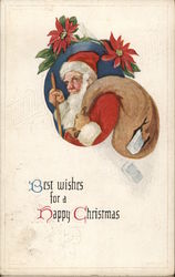 Best Wishes for a Happy Christmas Postcard