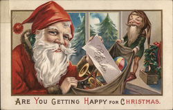 Are You Getting Happy for Christmas. Santa Claus Postcard Postcard Postcard