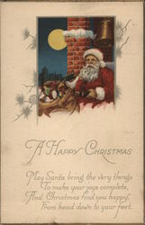 A Happy Christmas Santa Claus Postcard Postcard Postcard