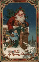 A Merry Christmas Santa Claus Postcard Postcard Postcard