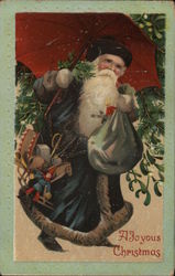 A Joyous Christmas Santa Claus Postcard Postcard Postcard