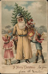 A Merry Christmas Santa Claus Postcard Postcard Postcard