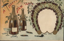 A Happy New Year New Year's Postcard Postcard Postcard