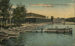 Pavilion and Water Front, White Bear Lake St. Paul, MN Postcard Postcard Postcard