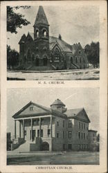 M.E. and Christian Churches Postcard