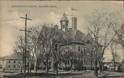 Maplewood School Malden, MA Postcard Postcard Postcard