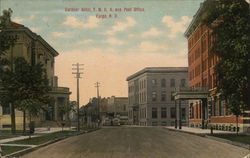 Gardner Hotel, YMCA and Post Office Fargo, ND Postcard Postcard Postcard