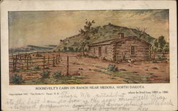 Roosevelt's Cabin on Ranch Postcard