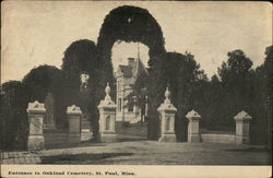 Entrance to Oakland Cemetery Postcard