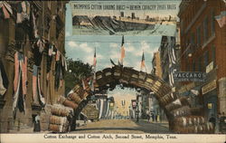 Cotton Exchange and Cotton Arch, Second Street Postcard