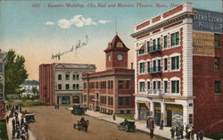 Gazette Building, City Hall and Majestic Theatre Postcard