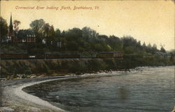 Connecticut River Looking North Brattleboro, VT Postcard Postcard Postcard