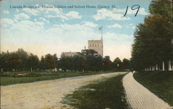 Lincoln Boulevard, Illinois Soldiers and Sailors Home Quincy, IL Postcard Postcard Postcard