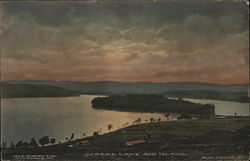 Copake Lake and Island Copake Falls, NY Postcard Postcard Postcard