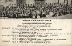 Drury High School Band Schedule Postcard