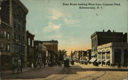 State Street Looking West from Crescent Park Postcard